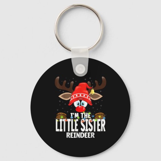 Christmas Matching I'm The Little Sister Reindeer Sleutelhanger (Voorkant)