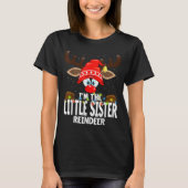 Christmas Matching I'm The Little Sister Reindeer  T-shirt (Voorkant)