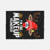Christmas Matching I'm The Makeup Reindeer  Fleece Deken (Voorkant (Horizontaal))