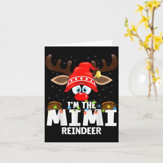 Christmas Matching I'm The Mimi Reindeer  Kaart (Gele Bloem)