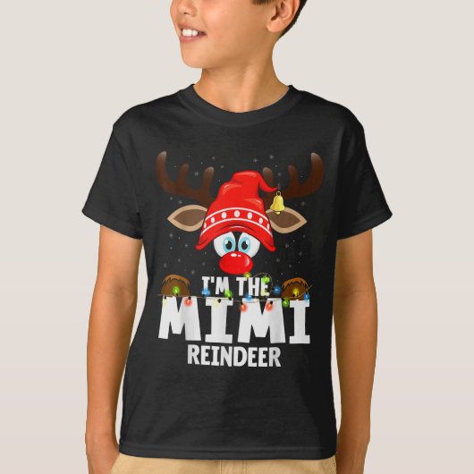 Christmas Matching I'm The Mimi Reindeer  T-shirt (Voorkant)