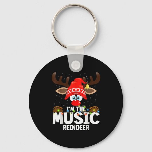 Christmas Matching I'm The Music Reindeer Sleutelhanger (Voorkant)