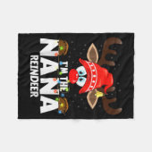 Christmas Matching I'm The Nana Reindeer Fleece Deken (Voorkant (Horizontaal))