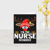 Christmas Matching I'm The Nurse Reindeer  Kaart (Gele Bloem)