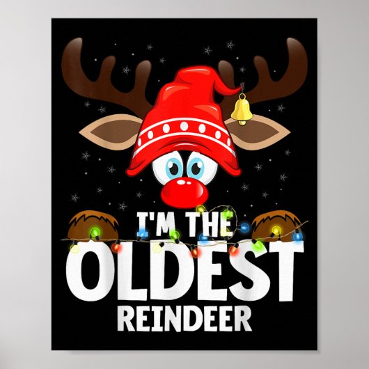 Christmas Matching I'm The Oldest Reindeer  Poster (Voorkant)