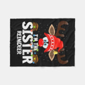 Christmas Matching I'm The Sister Reindeer Fleece Deken (Voorkant (Horizontaal))