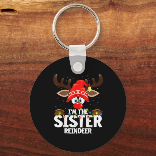 Christmas Matching I'm The Sister Reindeer Sleutelhanger (Voorkant)
