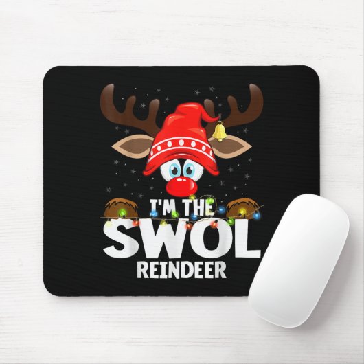 Christmas Matching I'm The Swol Reindeer Muismat (Met muis)