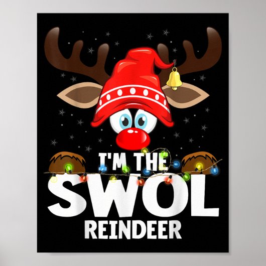 Christmas Matching I'm The Swol Reindeer  Poster (Voorkant)