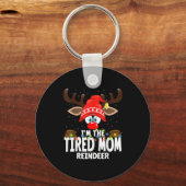 Christmas Matching I'm The Tired Mom Reindeer Sleutelhanger (Voorkant)