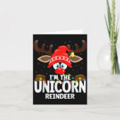 Christmas Matching I'm The Unicorn Reindeer Kaart (Voorkant)