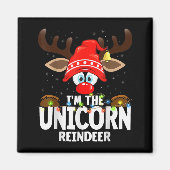 Christmas Matching I'm The Unicorn Reindeer Magneet (Voorkant)