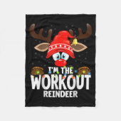 Christmas Matching I'm The Workout Reindeer  Fleece Deken (Voorkant)