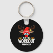 Christmas Matching I'm The Workout Reindeer Sleutelhanger (Voorkant)