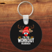 Christmas Matching I'm The Workout Reindeer Sleutelhanger (Voorkant)