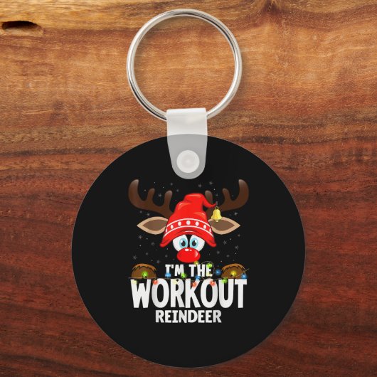 Christmas Matching I'm The Workout Reindeer Sleutelhanger (Voorkant)