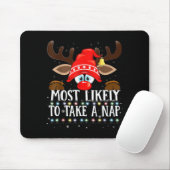 Christmas Matching Most Likely To Take A Nap Pjs  Muismat (Met muis)