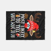 Christmas Matching Most Likely To Tell Santa What  Fleece Deken (Voorkant (Horizontaal))