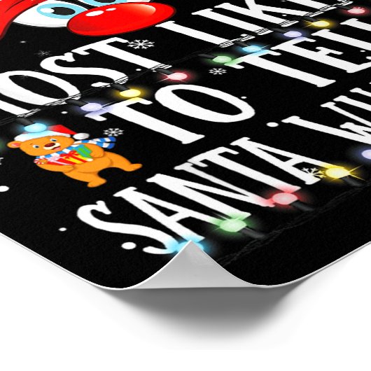 Christmas Matching Most Likely To Tell Santa What  Poster (Hoek)