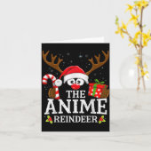 Christmas Matching The Anime Reindeer Family  Kaart (Gele Bloem)