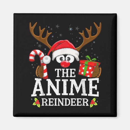 Christmas Matching The Anime Reindeer Family  Magneet (Voorkant)