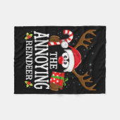 Christmas Matching The Annoying Reindeer Family  Fleece Deken (Voorkant (Horizontaal))