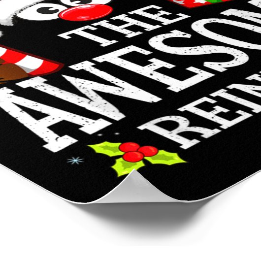 Christmas Matching The Awesome Reindeer Family  Poster (Hoek)