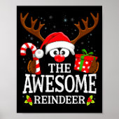 Christmas Matching The Awesome Reindeer Family  Poster (Voorkant)
