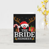 Christmas Matching The Bride Reindeer Family  Kaart (Gele Bloem)