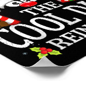 Christmas Matching The Cool Dad Reindeer Family  Poster (Hoek)