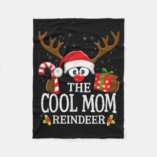 Christmas Matching The Cool Mom Reindeer Family  Fleece Deken (Voorkant)