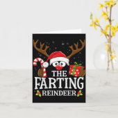 Christmas Matching The Farting Reindeer Family  Kaart (Gele Bloem)