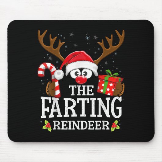 Christmas Matching The Farting Reindeer Family Muismat (Voorkant)