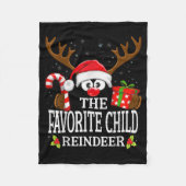 Christmas Matching The Favorite Child Reindeer Fam Fleece Deken (Voorkant)