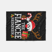 Christmas Matching The Fiancee Reindeer Family Fleece Deken (Voorkant (Horizontaal))