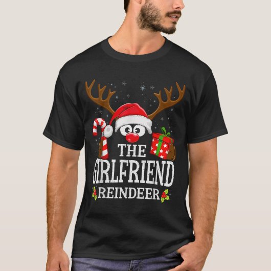 Christmas Matching The Girlfriend Reindeer Family  T-shirt (Voorkant)