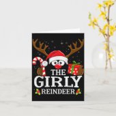 Christmas Matching The Girly Reindeer Family  Kaart (Gele Bloem)