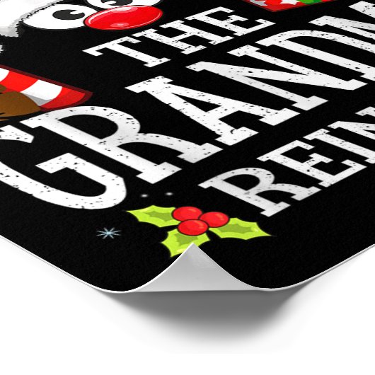 Christmas Matching The Grandma Reindeer Family  Poster (Hoek)