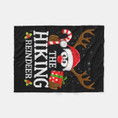 Christmas Matching The Hiking Reindeer Family Fleece Deken (Voorkant (Horizontaal))