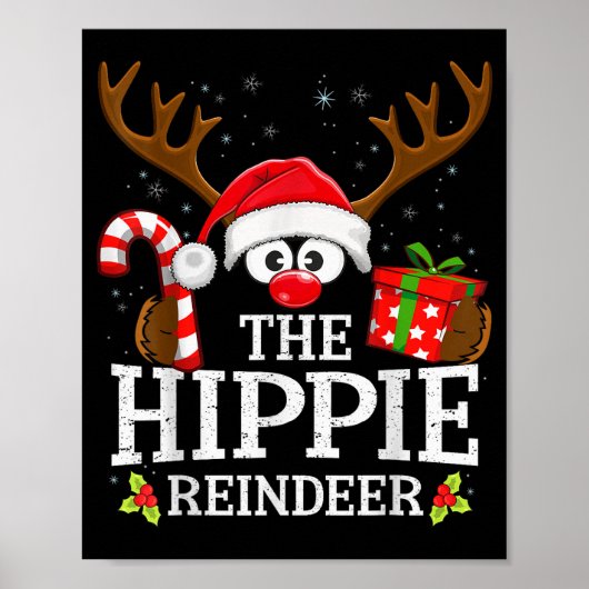 Christmas Matching The Hipe Reindeer Family Poster (Voorkant)