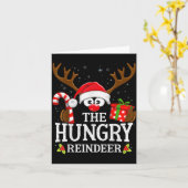 Christmas Matching The Hungry Reindeer Family  Kaart (Gele Bloem)