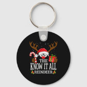 Christmas Matching The Know It All Reindeer Family Sleutelhanger (Voorkant)
