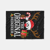 Christmas Matching The Original Reindeer Family Fleece Deken (Voorkant (Horizontaal))