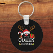 Christmas Matching The Queen Reindeer Family Sleutelhanger (Voorkant)
