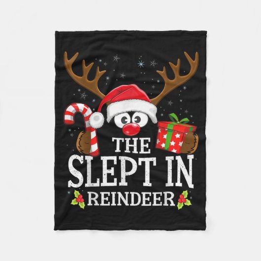 Christmas Matching The Slept In Reindeer Family  Fleece Deken (Voorkant)