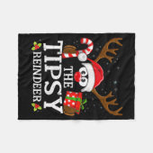 Christmas Matching The Tipsy Reindeer Family  Fleece Deken (Voorkant (Horizontaal))