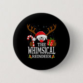 Christmas Matching The Whimsical Reindeer Family Ronde Button 5,7 Cm (Voorkant)