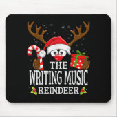 Christmas Matching The Writing Music Reindeer Fami Muismat (Voorkant)