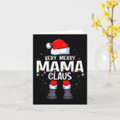 Christmas Matching Very Merry Mama Claus Pjs Kaart (Gele Bloem)