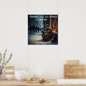 CHRISTMAS MEANING PICTURE REMEMBER THE POOR POSTER (Keuken)